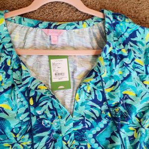 LIlly Pulitzer Del Lago Tunic Indigo Midnight Cove